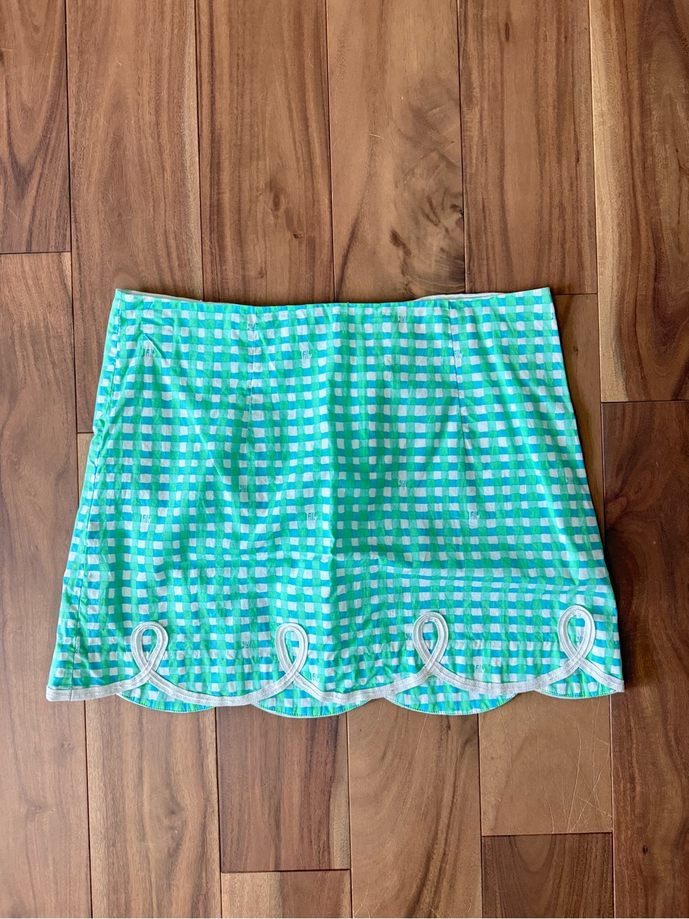 Lilly Pulitzer Gingham Scalloped Hem Women's Skirt